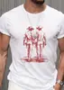 Camiseta de Verano Nueva de Manga Corta para Hombre Europea y Americana Transfronteriza 2025 Impresión 3D Casual de Moda Cuello Redondo Versátil