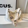 Bolsa de lona feminina de grande capacidade 2024 novo all-match ombro crossbody bag texturizado bolinho de massa bolsa nicho design bolsa de moda
