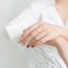 Anillo Chapado en Plata Anillo de Papel de Azúcar Fino Chapado en Plata Anillo Simple con Abertura en el Cuerpo Anillo para el Dedo Índice de Mujer