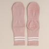 Calcetines de Yoga Antibacterianos 10A 95% Algodón Hasta la Pantorrilla Algodón Puro Antideslizantes de Silicona para Interiores Fitness Pilates Calcetines Deportivos para Mujer