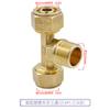 Conexões de Tubo Pom de 4 Pontos 1216 Conector de Tubo Alumínio-Plástico, Conector de Tubo para Aquecedor de Água, Acessórios para Aquecedor Solar de Água, Conector de Cobre de 6 Pontos