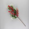 Recortes de Frutas Vermelhas Decorações de Natal Decoração de Guirlanda de Natal Frutas de Azevinho Flores de Natal Flores Artificiais Simuladas Enfeites Fruta da Fortuna