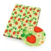 Tela Fina de Algodón Poliéster con Frutas de Fresa 50X45Cm Manteles de Patchwork Hechos a Mano DIY Entretejido Tejido, 1Yc68041