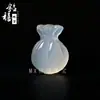 Colgante de Buda Guanyin de Ágata Natural, Colgante Guanyin Ruyi de Calcedonia Blanca Tipo Hielo, Colgante de Joyería de Jade, Fuente de Suministro para Transmisiones en Vivo