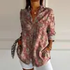 Estación Independiente Estilo Europeo y Americano Transfronterizo Más Vendido Camisa Larga de Mujer Primavera Verano Otoño Camisa de Manga Larga en el Hombro Leopardo Impresión 3D