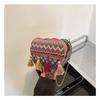 Bolso Nuevo Estilo 2022 para Mujer Bolso Cruzado de Moda Forma de Corazón Borla Estilo Étnico Cadena Bolso Pequeño de Niña Bolso Tejido