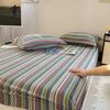 Touca de Cama de Fio de Camada Dupla de Algodão Puro Peça Única 2025 Novo Protetor de Colchão Cobertura de Cama de Algodão Integral para Solteiro Cobertura de Cama Suja All-inclusive para Uma Pessoa