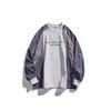UNDREST Primavera e Outono Novo Moletom Masculino e Feminino Marca da Moda Gola Redonda Pulôver Retro Cor Combinando Nylon Esportes Top WT24