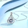 Corrente de três clavículas em prata S925 pingente feminino tendência folha rede vermelha diamante ins flores e plantas simples temperamento para mãe atacado