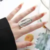 Anel Aberto com Design de Nicho Interessante Feito de Aço Inoxidável, Anel para Dedo Indicador com um Toque de Luxo Leve, Moderno e Fashion, Acessório Versátil Estilo Coreano