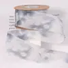Fita de Impressão Tinta Antiga Tingida Laço Artesanal DIY Acessórios de Cabelo Hanfu Corda de Cabelo Estilo Fada Acessórios de Fita
