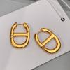 Pendientes Huecos Geométricos para Mujer, Estilo Simple y Genial, Nuevos Aretes Metálicos de Moda, Pendientes Hip-Hop Punk