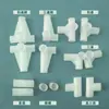 Fabricantes de origen suministran zapatero de plástico de 25 MM accesorios para armario de tres vías de cuatro vías recto de tres vías para suministro de fábrica