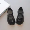 Zapatos de Princesa para Niñas Estilo Dulce Zapatos Mary Jane con Lazo Versátiles para Primavera y Otoño Cómodos Suela Suave Zapatos Pequeños de Cuero Zapatos Únicos para Actuación