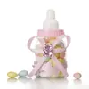 Caja de Plástico para Biberón baby shower Bienvenida de Bebé Par Caja de Dulces Bautizo de Bebé Decoraciones de Mesa para Juegos