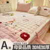 Saia de Cama de Lã de Leite Classe A Peça Única Inverno Plus Veludo Coral Fleece Antiderrapante Capa de Cama Cobertura Completa Capa de Colchão à Prova de Manchas Manga Protetora 3