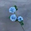 Flores artificiales en tonos azules para arreglos de suelo, arreglos florales para caminos, flores artificiales en tonos azules con un toque de alta gama para decoraciones de bodas
