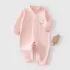 Macacão de Bebê 100% Algodão Macacão para Recém-Nascido Primavera e Outono Camada Base Sem Costura Roupa Íntima Roupa de Dormir Roupa para Uso Externo