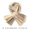 Bufanda de Cachemir a Cuadros para Otoño e Invierno para Mujer, Tejida Estilo Coreano Versátil Calentador de Cuello, Bufanda de Combinación de Colores, Bufanda Pequeña Cruzada