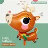 Nueva Serie de Decoración para Fiesta Navideña Mini Muñeco de Nieve, Anciano, Reno, Árbol de Navidad Globos de Papel de Aluminio Serie Navideña