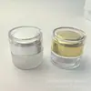 Botella de Vidrio Transparente para Crema de 20g Fabricante Tapa Acrílica Botella de Crema Esmerilada de 30g Botella para Cosméticos de Contorno de Ojos