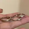 Juego de Tres Anillos Lisos para Mujer, Estilo Trendy Ins, Diseño de Nicho, Estilo Minimalista, Anillo Abierto para Dedo Índice, Regalo
