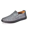 Zapatos planos casuales para hombre para exteriores, mocasines planos de cuero hechos a mano, de caña baja, disponibles en tallas grandes, adecuados para ventas transfronterizas, hechos con cuero de piel de vaca