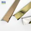 Comércio Exterior Atacado Aço Inoxidável Ângulo Reto Linha de Canto de Azulejo Acabamento de Azulejo Impermeável Metal Espelhado Tira de Borda de Canto de Parede
