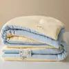 Colcha de fibra de soja, colcha de algodón, colcha de primavera y otoño, colcha de invierno, colcha de aire acondicionado, ropa de cama para estudiante de dormitorio individual, adecuada para todas las estaciones