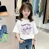 Camiseta de Verano de Algodón Puro para Niñas, Estilo Nuevo 2026, Manga Corta, Diseño Único, Dulce y Holgada, Top Versátil para Niños Mayores
