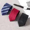 Corbata para Traje de Hombre Profesional Boda Novio Estudiante Negocios Negra 8cm Rayada Corbata de Negocios para Hombre Atada a Mano