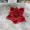 Decoraciones de Flores de Navidad Accesorios Hechos a Mano para Árbol de Navidad Flores de Simulación Flores de Navidad Modernas y Sencillas Decoración del Hogar Flores de Navidad