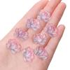 Cuentas de vidrio de loto color degradado transparente cuentas de doble agujero hechas a mano DIY accesorios con cuentas a mano viñeta accesorios de flores
