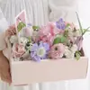Nova Caixa de Flores Portátil Transparente de PVC Caixa de Flores Dobrável Aula de Arte com Flores Bolo de Flores Assando Flores Caixa de Flores à Prova d'Água
