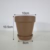 Maceta de Cerámica Marrón Roja Estilo Nórdico Mate Café Maceta Suculenta de Cerámica para Flores Rosa Verde con Bandeja