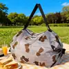 Bolsa Acordeão Bolsa de Compras de Supermercado Bolsa Tote Portátil Enrolável Bolsa Nuvem Bolsa de Armazenamento de Grande Capacidade Bolsa de Compras Dobrável
