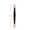 Venta al por mayor de fábrica de pinceles de esponja de látex de doble cabezal para sombra de ojos, pinceles desechables para sombra de ojos, pinceles portátiles para viñeteo de maquillaje de ojos.