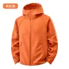 Jaqueta Casuais de Softshell com Capuz à Prova de Vento e Respirável para Primavera e Outono, para Caminhada ao Ar Livre e Trabalho, para Homens e Mulheres