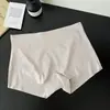 Pantalones Cortos de Boxer Sin Costuras Antiexposición de Verano, Pantalones de Seguridad de Seda de Hielo, Ropa Interior "Dos en Uno" para Mujer