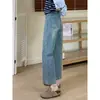 Tianyijiao 2026 Primavera/Verano 18222 Nuevos Jeans Rectos Finos con Pedrería de Meteoro para Niñas Mayores y Atuendos Coordinados para Padres e Hijos