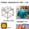Mesa para Fogata de Acero Inoxidable Uso en Casa de Invierno Juego Completo Un Juego Mesa Cuadrada Calefactora Mesa de Comedor para el Hogar Escritorio de Oficina para Sala de Estar