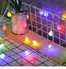 Cadena de luces LED de bola pequeña esmerilada Dragon Ball solar bola blanca pequeña para camping al aire libre dosel luces decorativas de ambiente