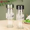 Huaxiang 448 Vasos de Vidrio de Doble Capa para Regalo de Oficina con Filtro al por Mayor Taza de Té de Vidrio de Borosilicato Alto Filtro Té Negocio Regalo
