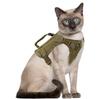 Coleira Tática Ajustável para Pet Coleira Harness Estilo Colete Anti-Embaraço para Filhote Roupa para Gato Tamanho Pequeno Casual