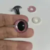 Ojos de Gato Brillantes de Cristal Coloridos Accesorios DIY Ojos de Juguete de Peluche Calidad de Exportación Ojos de Plástico con Purpurina con Mango