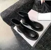 Elegantes botines ajustados para mujer, botines negros de otoño e invierno con punta redonda, botas estilo Martin de suela gruesa, botines elásticos de tacón grueso