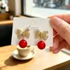 Aguja de plata 925, diseño de nicho, aretes de puesto de mercado nocturno, fuente mayorista, aretes de moda estilo coreano, aretes populares