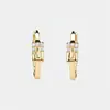 Abrazaderas para Orejas Nudadas para Mujer Estilo Frío Simple Ins Pendientes de Zirconia Temperamento Diseño de Nicho Pendientes Nudo Otoño e Invierno Viaje