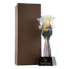 Trofeo de trípode de vidrio para eliminación de cera, empresa de rotulación para producción, reunión anual, premio de honor para personal destacado