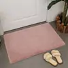 Alfombra rectangular de pelo sintético de conejo para suelo de habitación, ventana salediza, alfombra de color liso, estilo minimalista moderno, alfombrilla para pies junto a la cama de habitación infantil